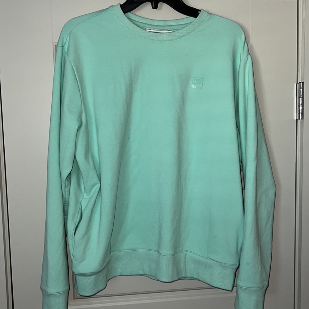 FILA light aqua long sleeves crew neck side pockets sweatshirt women’s sz L